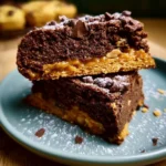 Biscotti al caramello e cioccolato su un piatto elegante