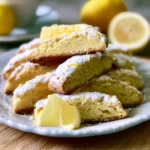 Biscotti al limone appena sfornati su un piatto decorativo