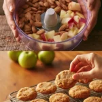 Biscotti con Mela e Mandorle appena sfornati su un piatto