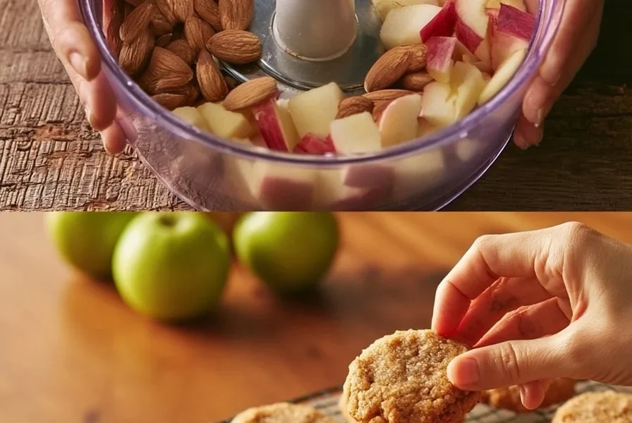Biscotti con Mela e Mandorle appena sfornati su un piatto