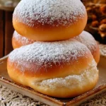 Bomboloni al forno appena sfornati, dolci soffici e golosi