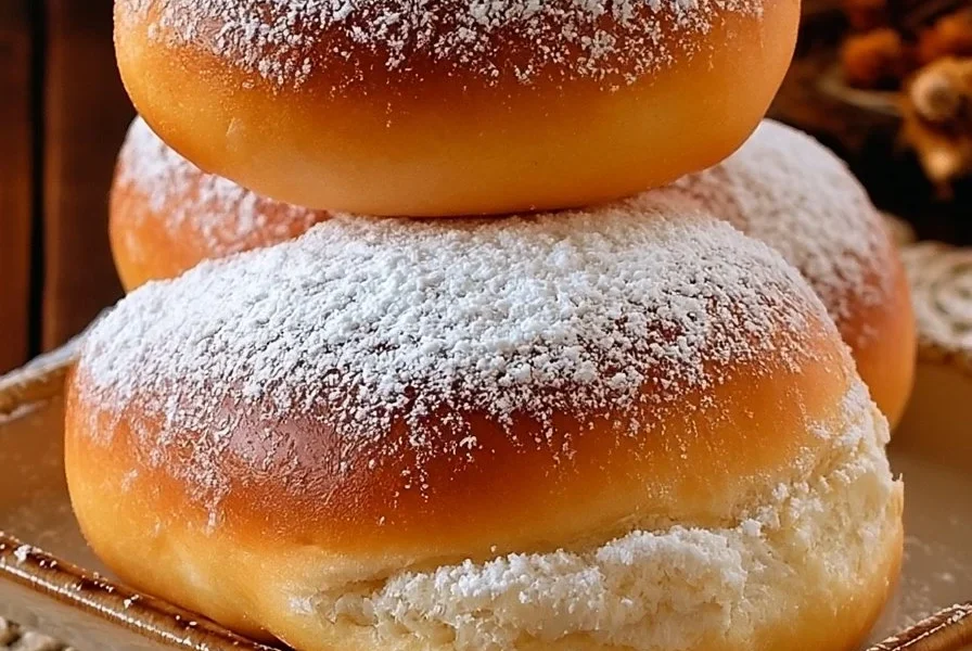 Bomboloni al forno appena sfornati, dolci soffici e golosi