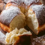 Brioches al latte condensato fresche e soffici, pronte per essere gustate.