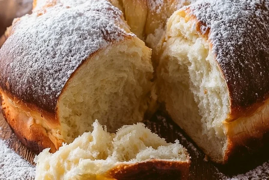 Brioches al latte condensato fresche e soffici, pronte per essere gustate.