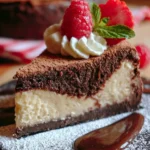 Brownie Cheesecake deliziosa e cremosa con strati di cioccolato