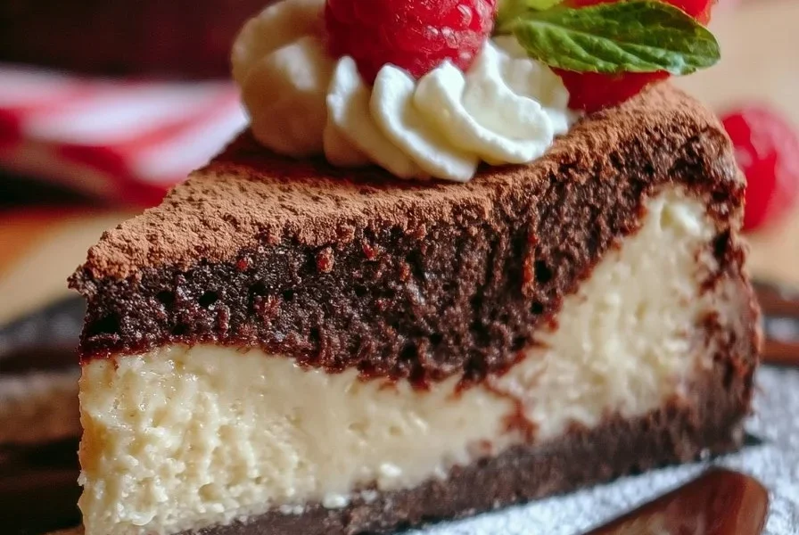 Brownie Cheesecake deliziosa e cremosa con strati di cioccolato