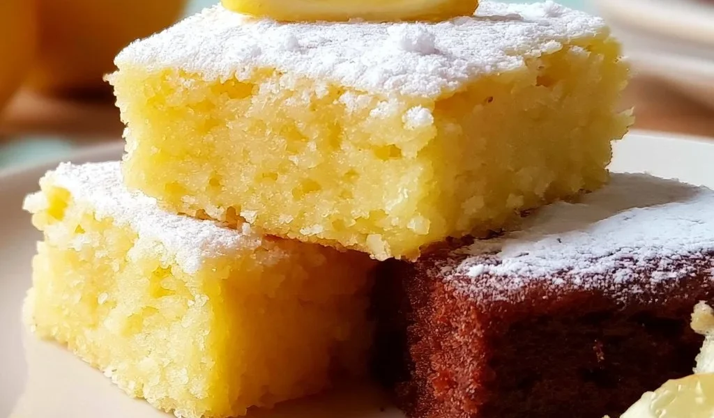 Deliziosi Brownies al Limone Fatti in Casa con cioccolato e limone fresco.