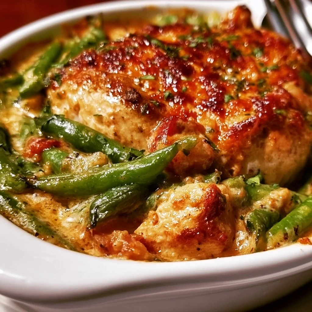 Casseruola di Pollo e Fagiolini di Ruth's Chris Steak House con verdure fresche