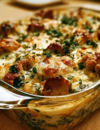 Casseruola cremosa di Pollo e Spinaci pronta da servire