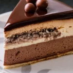 Cheesecake al tiramisù decorato con cacao e caffè