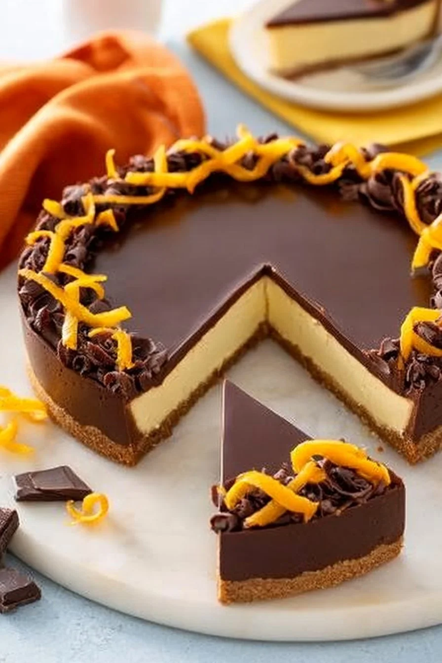 Cheesecake arancia e cioccolato