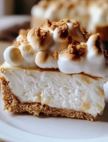 Deliziosa cheesecake di marshmallow con decorazioni sopra