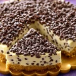 Cheesecake Stracciatella con Mascarpone e Gocce di Cioccolato