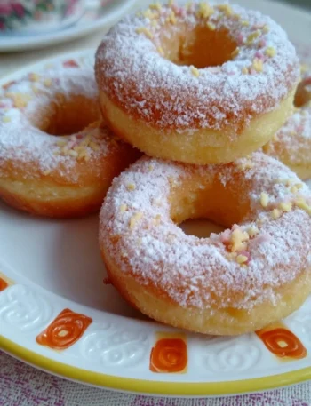 Ciambelle paradiso fresche e soffici pronte per essere gustate.