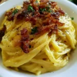 Piatto di Classica Carbonara con guanciale e pecorino