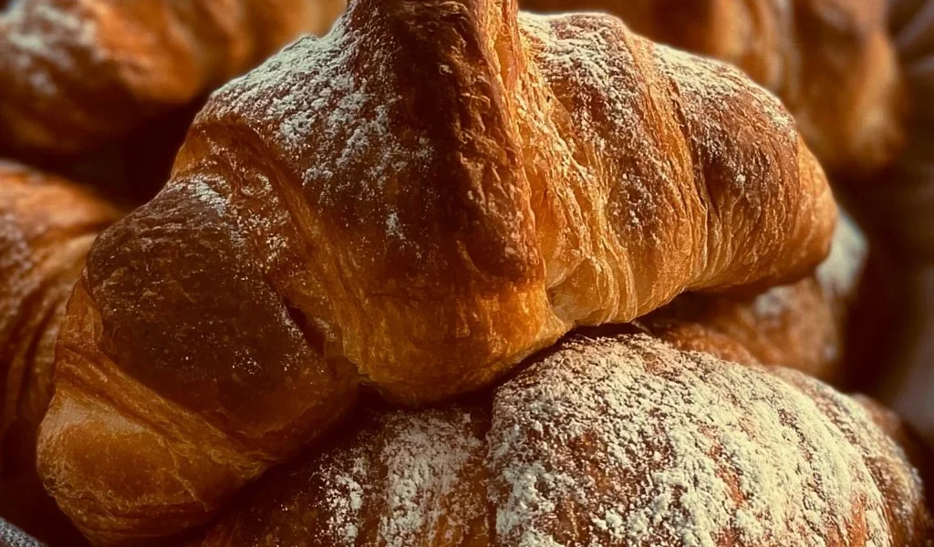Cornetti freschi appena sfornati per una colazione deliziosa.