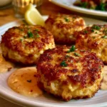 Crabcakes freschi e gustosi di Ruth's Chris serviti con salsa speciale