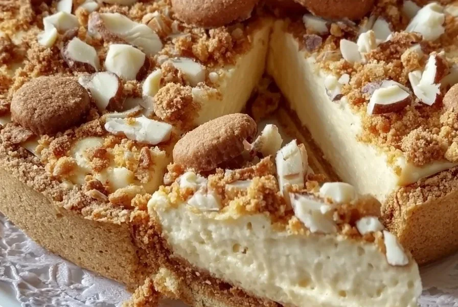Crostata agli amaretti e crema al mascarpone, dolce italiano delizioso e perfetto.