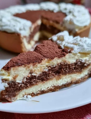 Crostata al Tiramisù con crema di mascarpone e cacao
