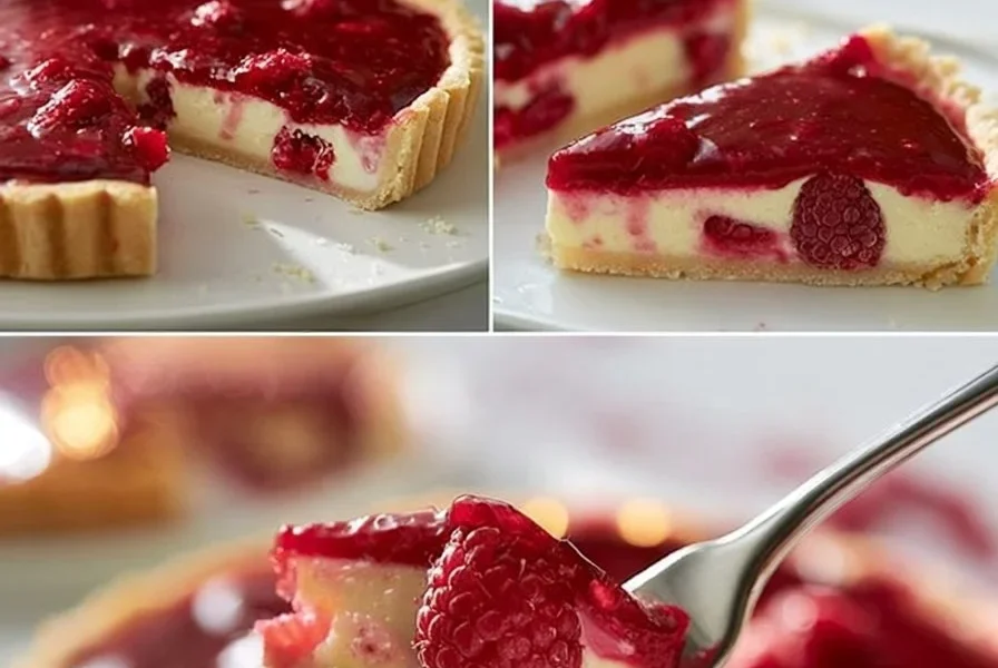 Crostata di Frutta di Lamponi fresca e colorata con frutti vari