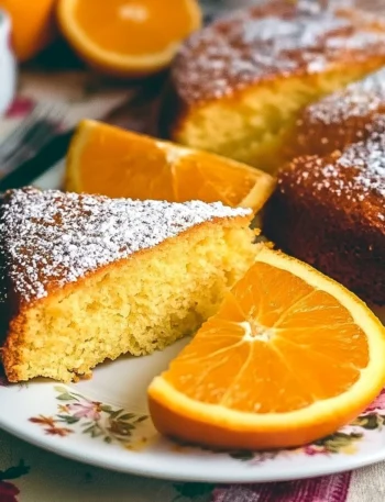 Dolce Morbido alle Arance, un dessert soffice e profumato con arance fresche.