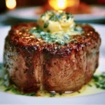 Filet Mignon Sfrigolante di Ruth’s Chris con Burro servito nel piatto