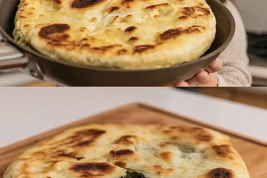 Focaccia ripiena in padella con ingredienti freschi e gustosi