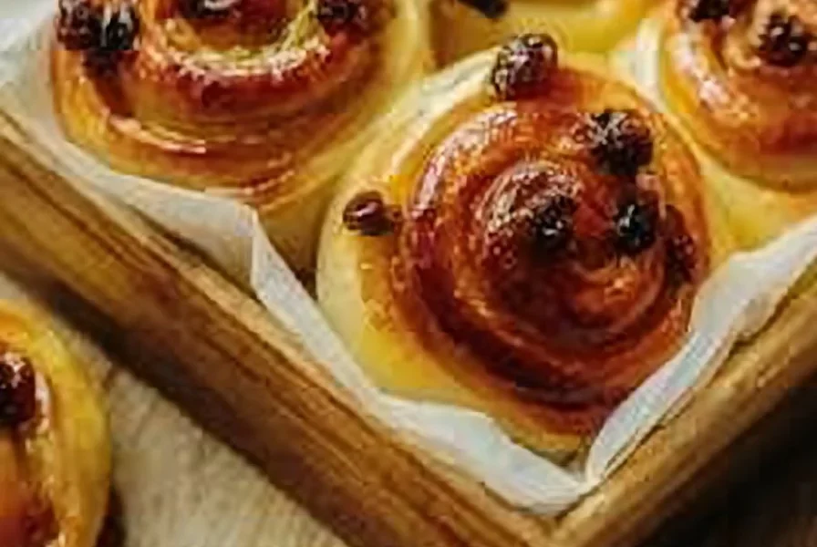 Girelle pasticcera all'uvetta e crema pasticcera pronte da gustare