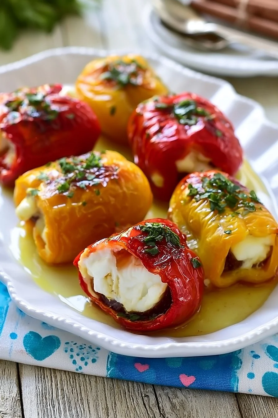 Involtini di peperoni freddi al formaggio