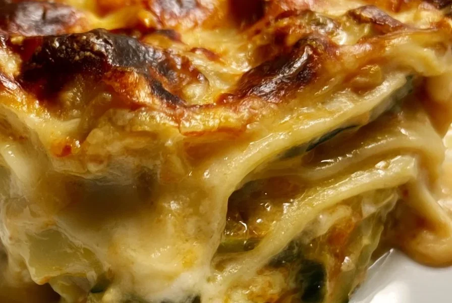 Lasagna di verdure fresca e colorata pronta da servire