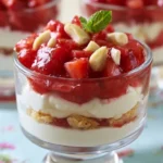 Mono Cheesecake con Philadelphia e fragole, dessert delizioso e facile da preparare