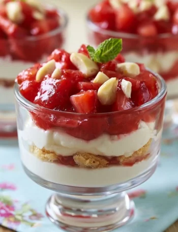 Mono Cheesecake con Philadelphia e fragole, dessert delizioso e facile da preparare