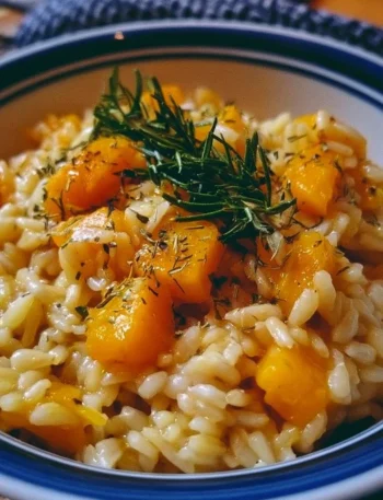 Ricetta orzotto di zucca e rosmarino con ingredienti freschi e cremosità.