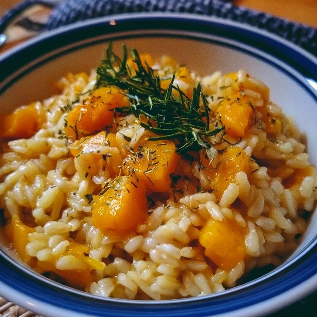 Ricetta orzotto di zucca e rosmarino con ingredienti freschi e cremosità.