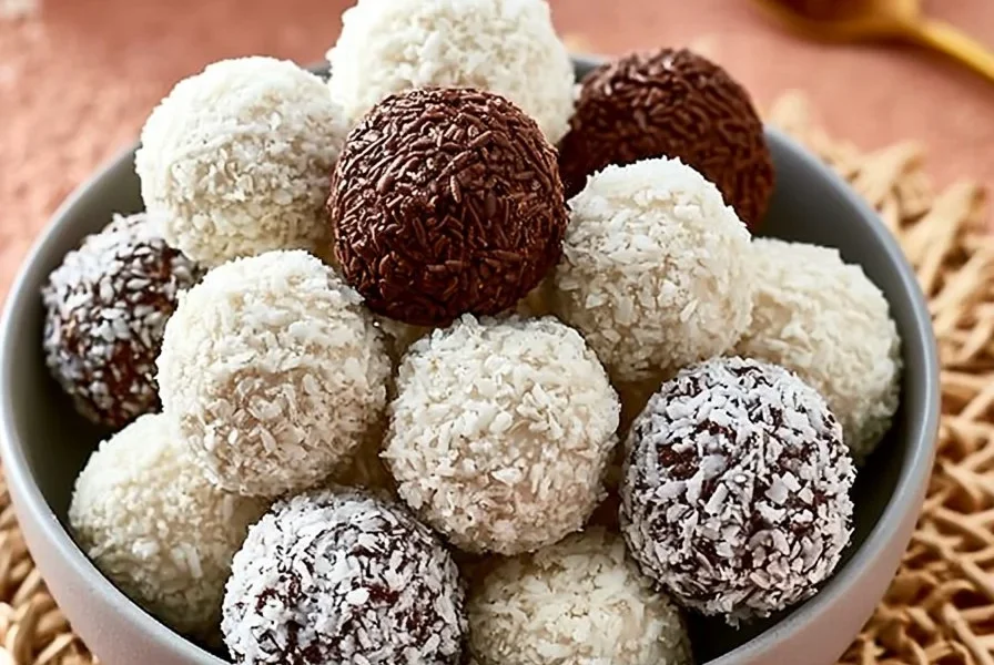 Palline di cocco e ricotta, dolce facile da preparare e gustoso.
