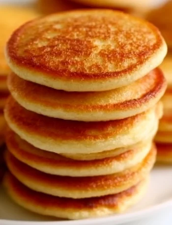 Pancake allo yogurt e mela serviti con topping di frutta fresca