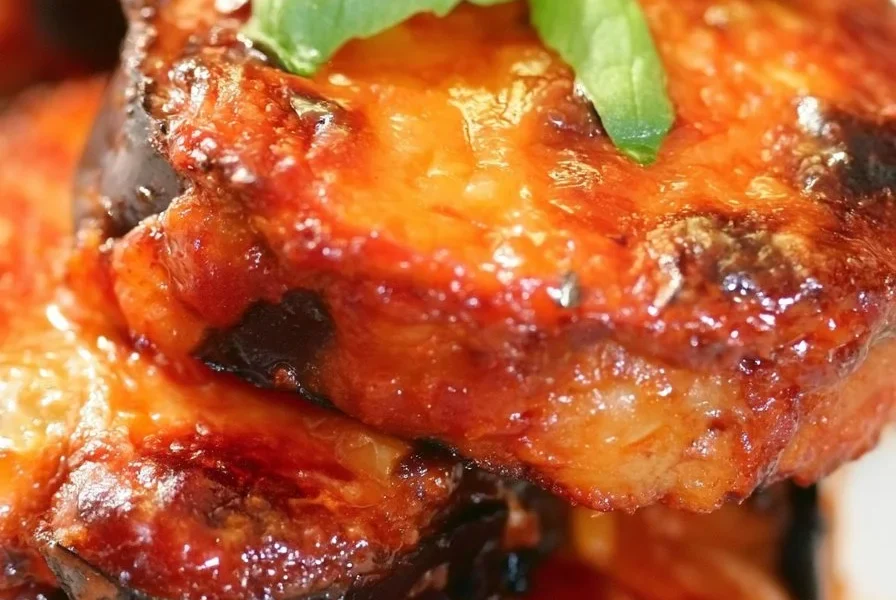 Deliziosa Parmigiana di Melanzane Monoporzioni pronta per essere servita.