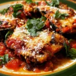 Parmigiana di Melanzane Non Fritte con ingredienti freschi e salsa di pomodoro