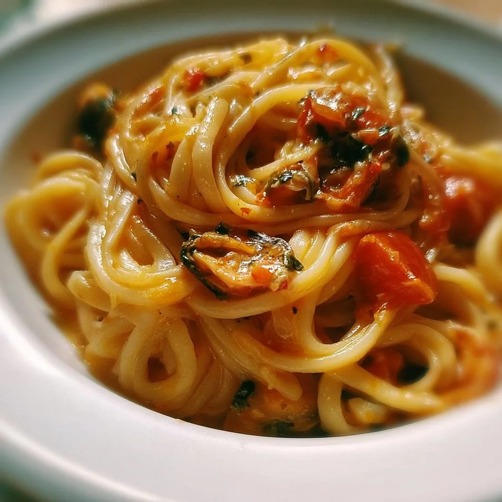 Pasta alla Santuzza con pomodoro fresco e basilico