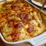 Patate al Gratin di Ruth's Chris, un piatto cremoso e saporito perfetto per ogni pasto.
