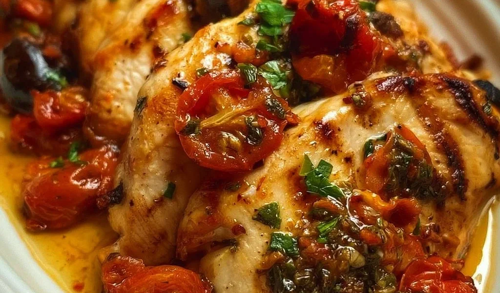 Petto di pollo alla siciliana con ingredienti freschi e saporiti