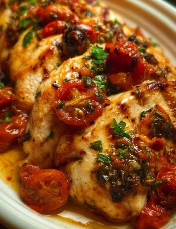 Petto di pollo alla siciliana con ingredienti freschi e saporiti
