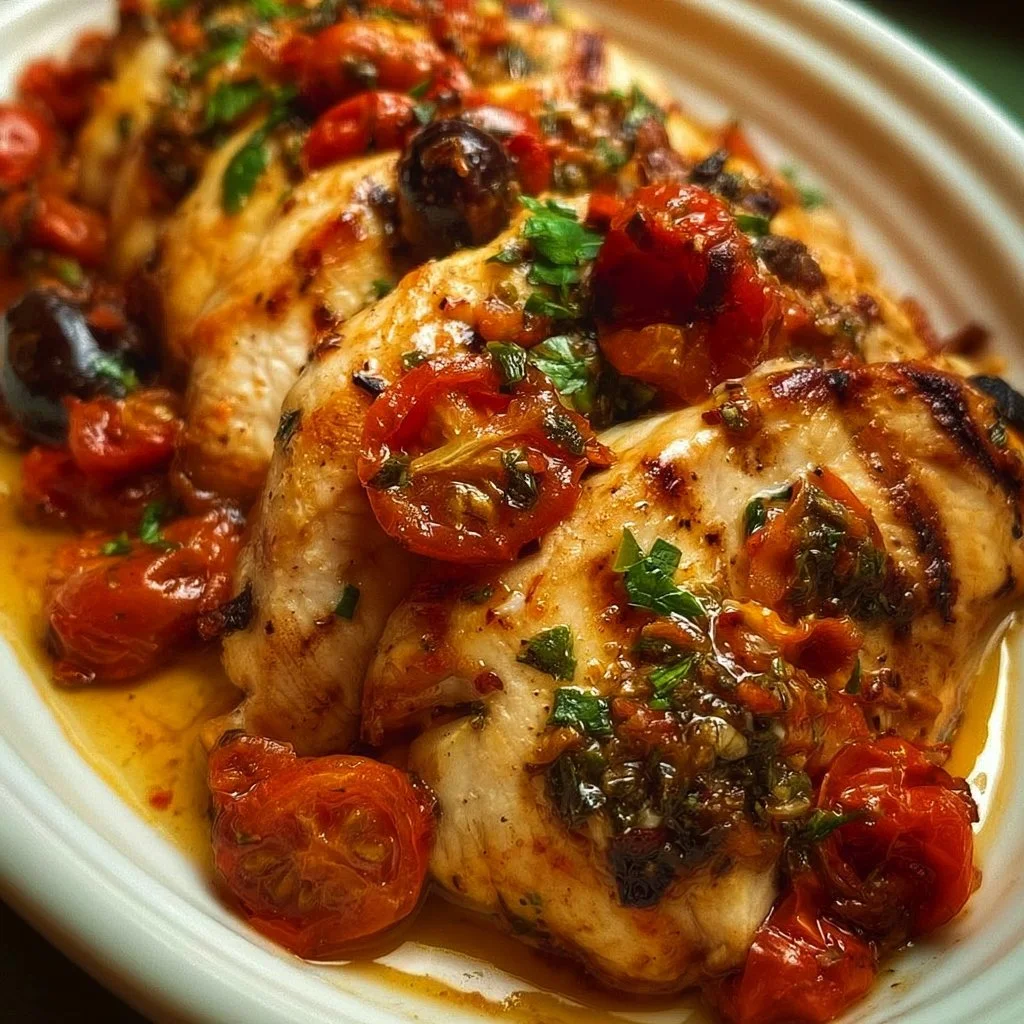 Petto di pollo alla siciliana con ingredienti freschi e saporiti