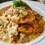 Pollo Cremoso Gloria servito con contorni freschi
