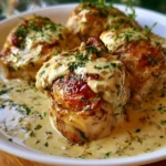 Pollo in Salsa Boursin con Aglio e Erbe Fini servito con contorno