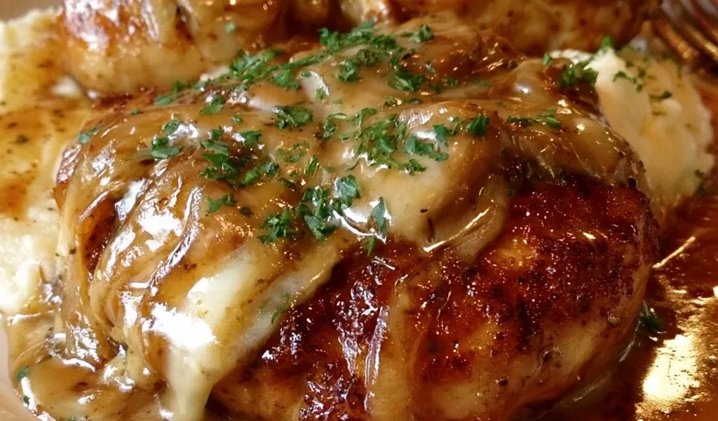 Pollo smaltito del Texas Roadhouse servito con contorni deliziosi