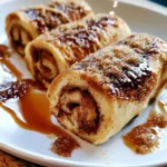 Rotoli di Toast Francese alla Cannella serviti su un piatto