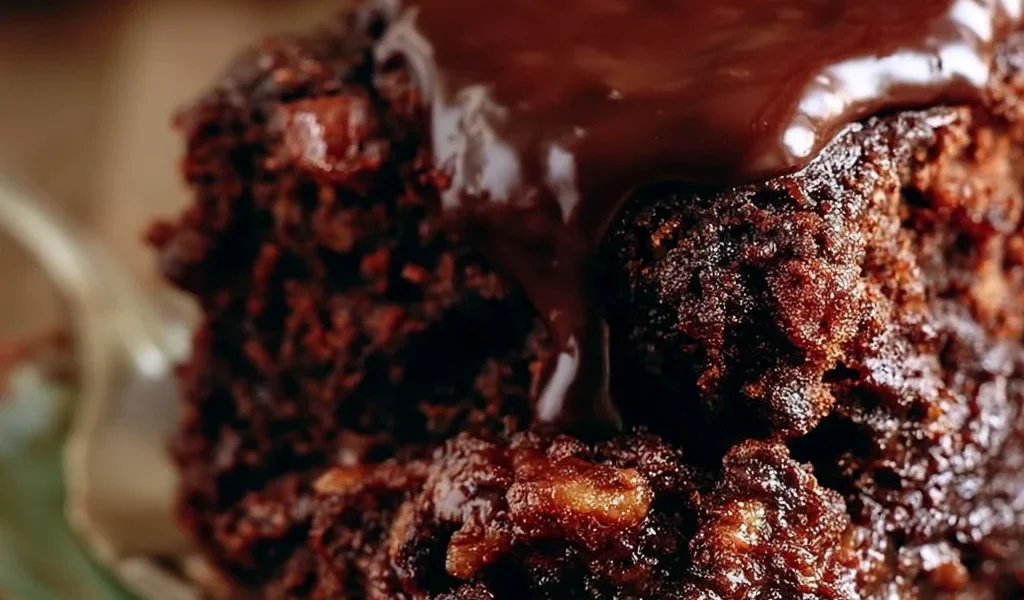 Fetta di Torta al Cioccolato servita su un piatto elegante con decorazioni