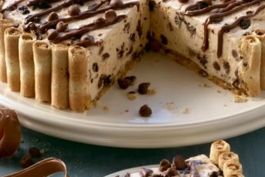 Semifreddo al caffè e cioccolato decorato con scaglie di cioccolato