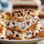 Semifreddo di sfogliatine al mascarpone servito su un piatto elegante